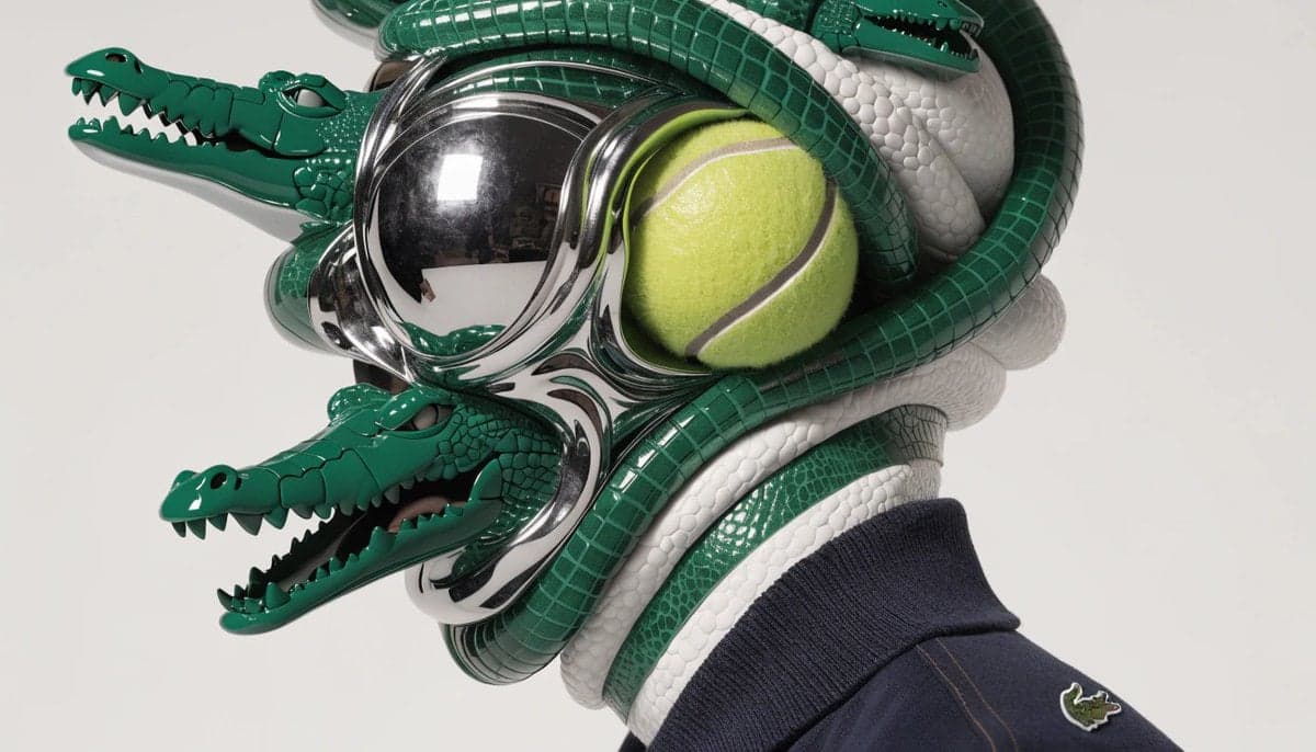 A hyperrealistic editorial photo of a figure wearing a unique helmet - AI image template preview