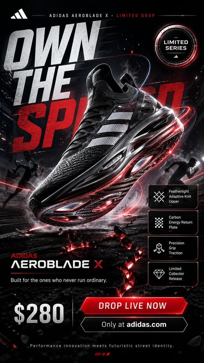 Jaw-dropping premium advertising poster in 9 16 vertical format - AI image template preview