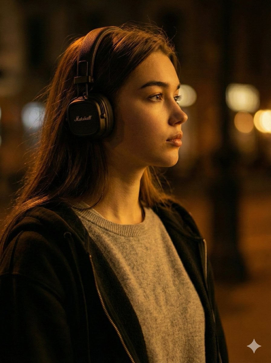 Moody Cinematic Profile Portrait Prompt preview