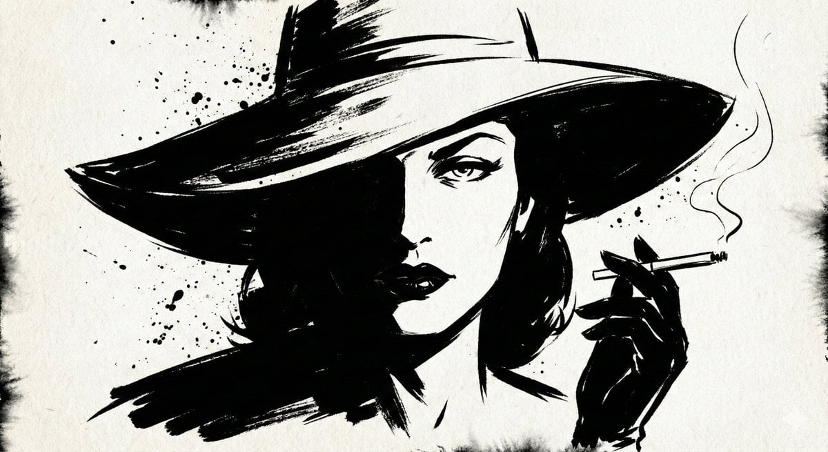 Ink Noir Portrait Generation Prompt preview