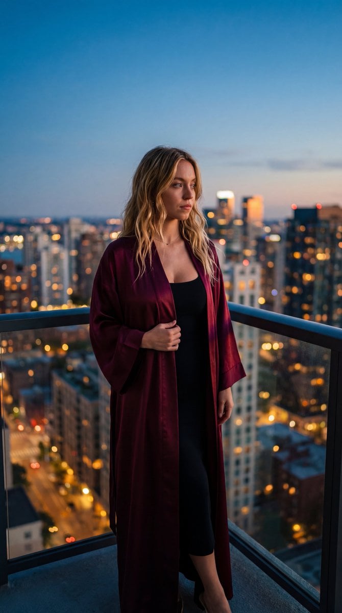 Silk Kimono Balcony Portrait preview