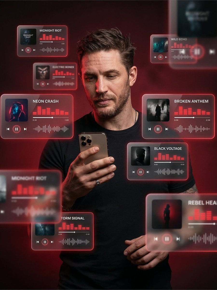 Futuristic Music UI Poster preview