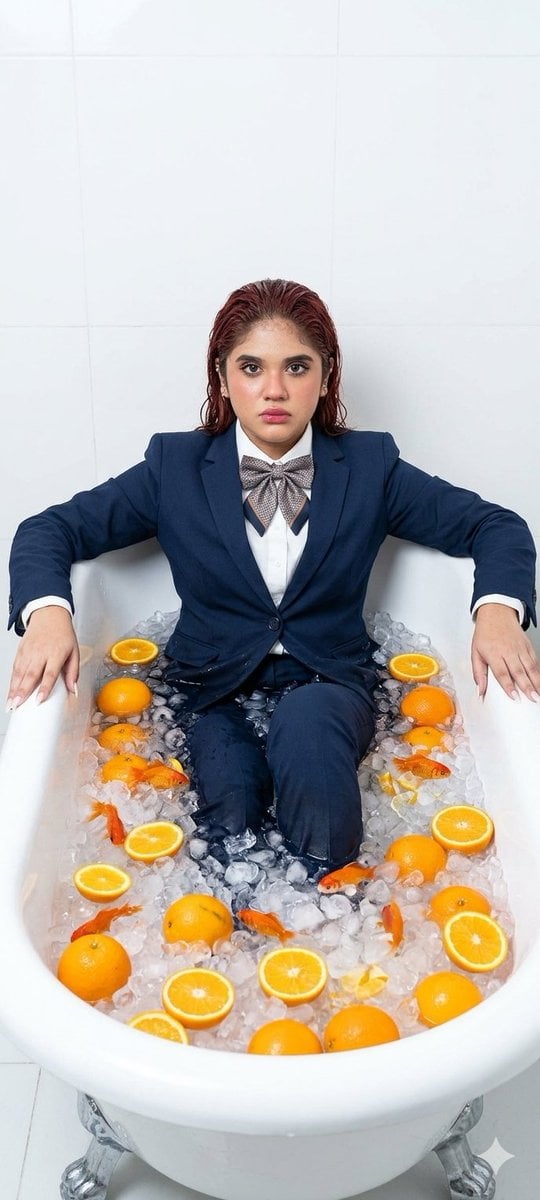 Surreal Bathtub Oranges Portrait preview