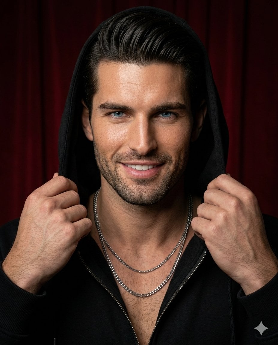 Ultra-Realistic Hooded Male Portrait preview