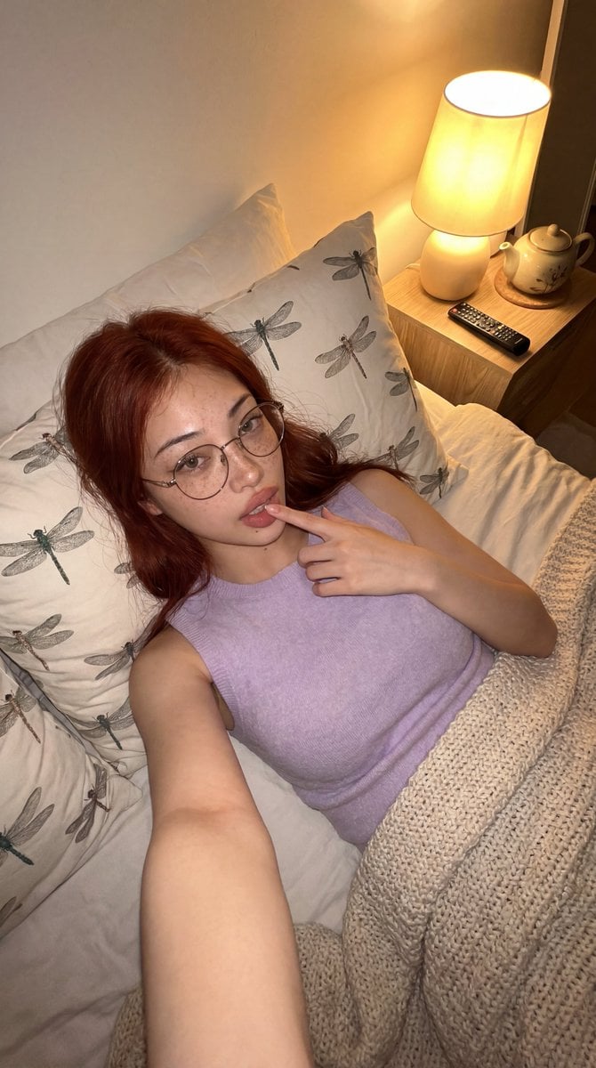 Cozy Bedroom Lifestyle Selfie preview