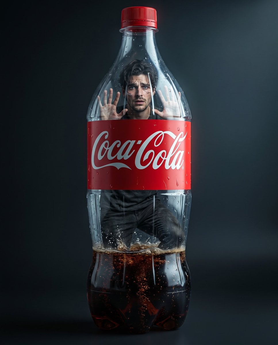 Surreal Coke Bottle Confinement Portrait preview
