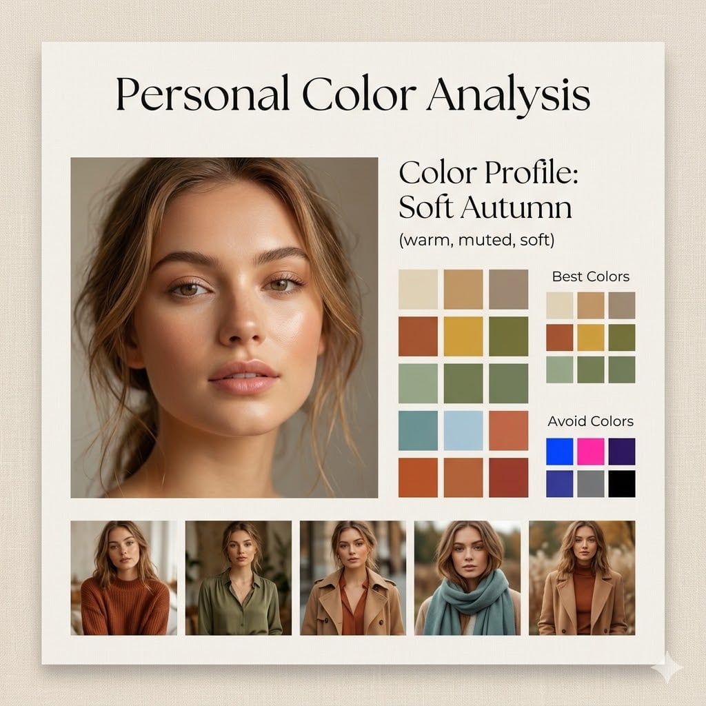 Minimalist Personal Color Analysis Board preview