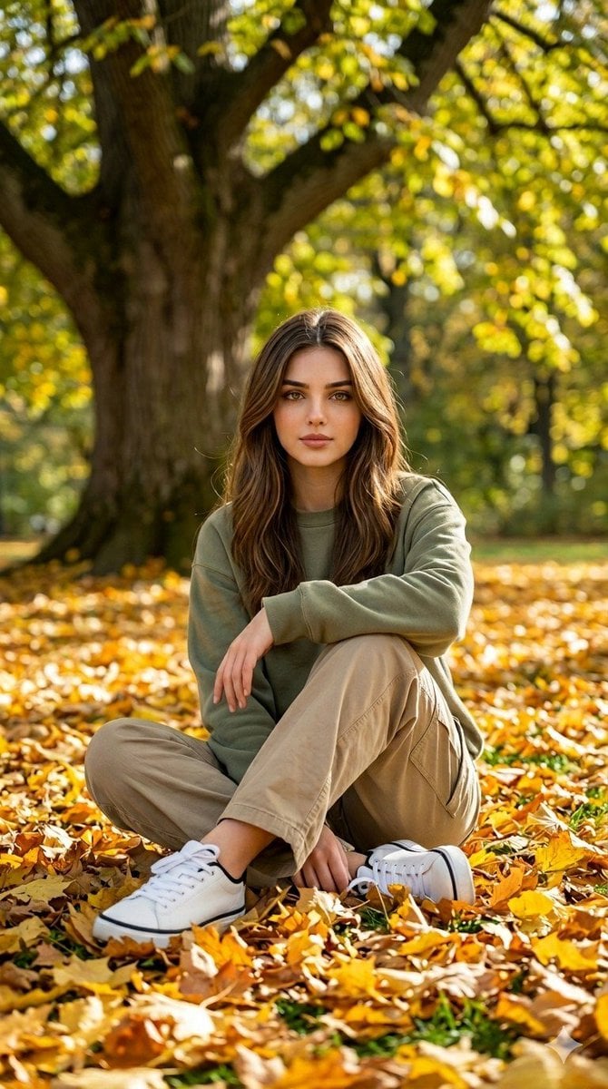 Autumn Park Relaxed Portrait preview