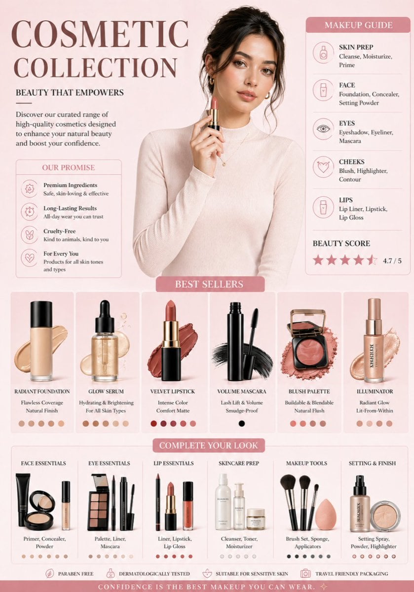 Luxury Cosmetic Brand Infographic preview