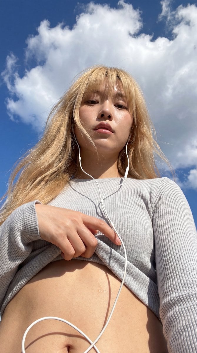Realistic Outdoor Low Angle Sky Selfie preview