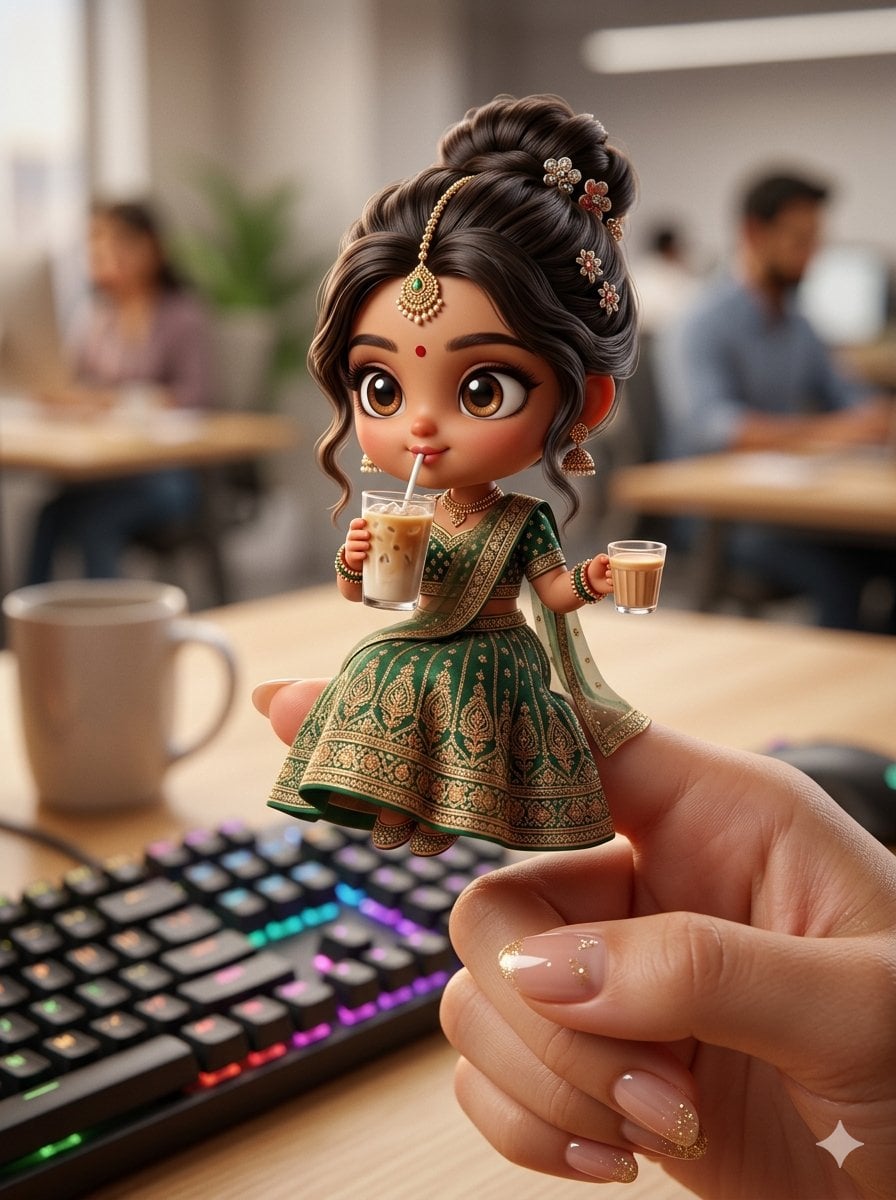 Chibi Doll 3D Miniature Scene preview