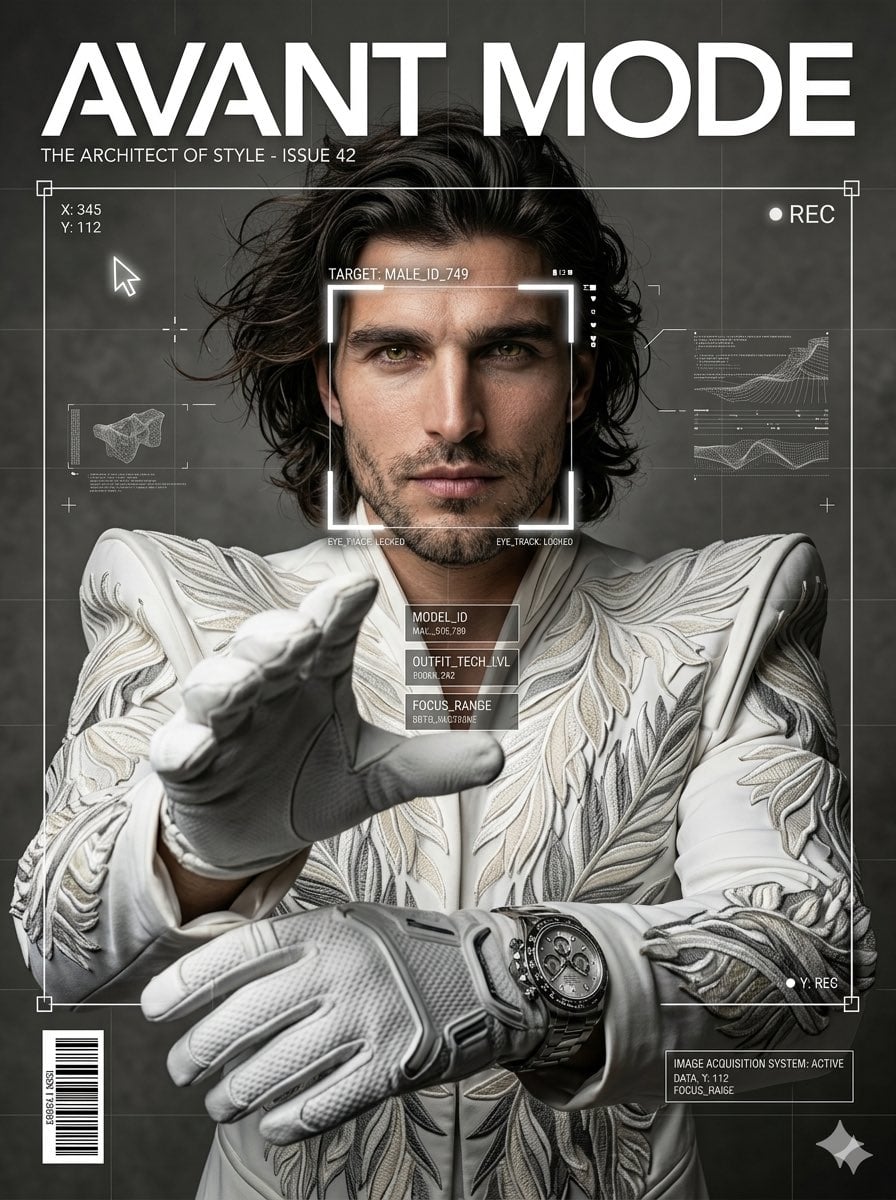 Avant-Garde White Couture Portrait preview