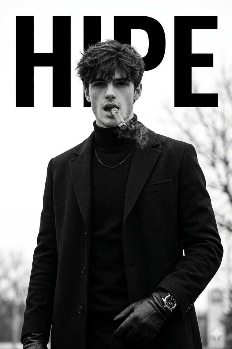 Luxury Monochrome Male Fashion Portrait preview