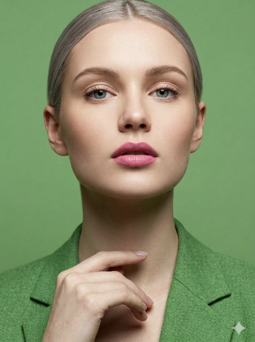 Silver Hair Woman in Lime Green Blazer preview