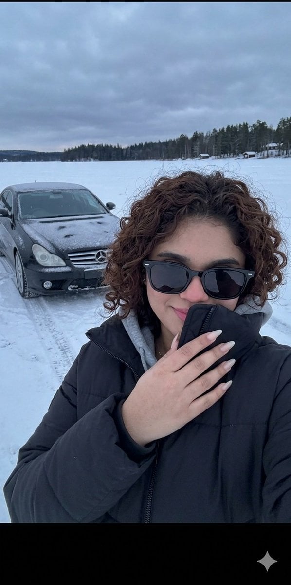 Frozen Lake Winter Selfie preview