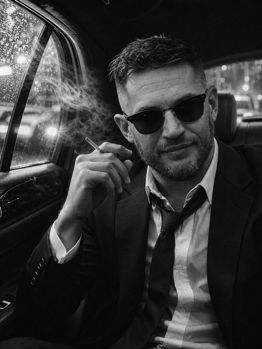 Noir Luxury Car Night Portrait preview