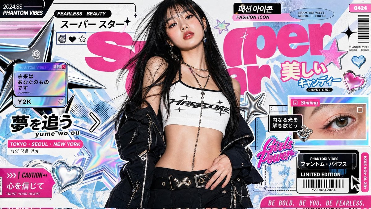 Ultra-Stylized K-Fashion Magazine Poster preview