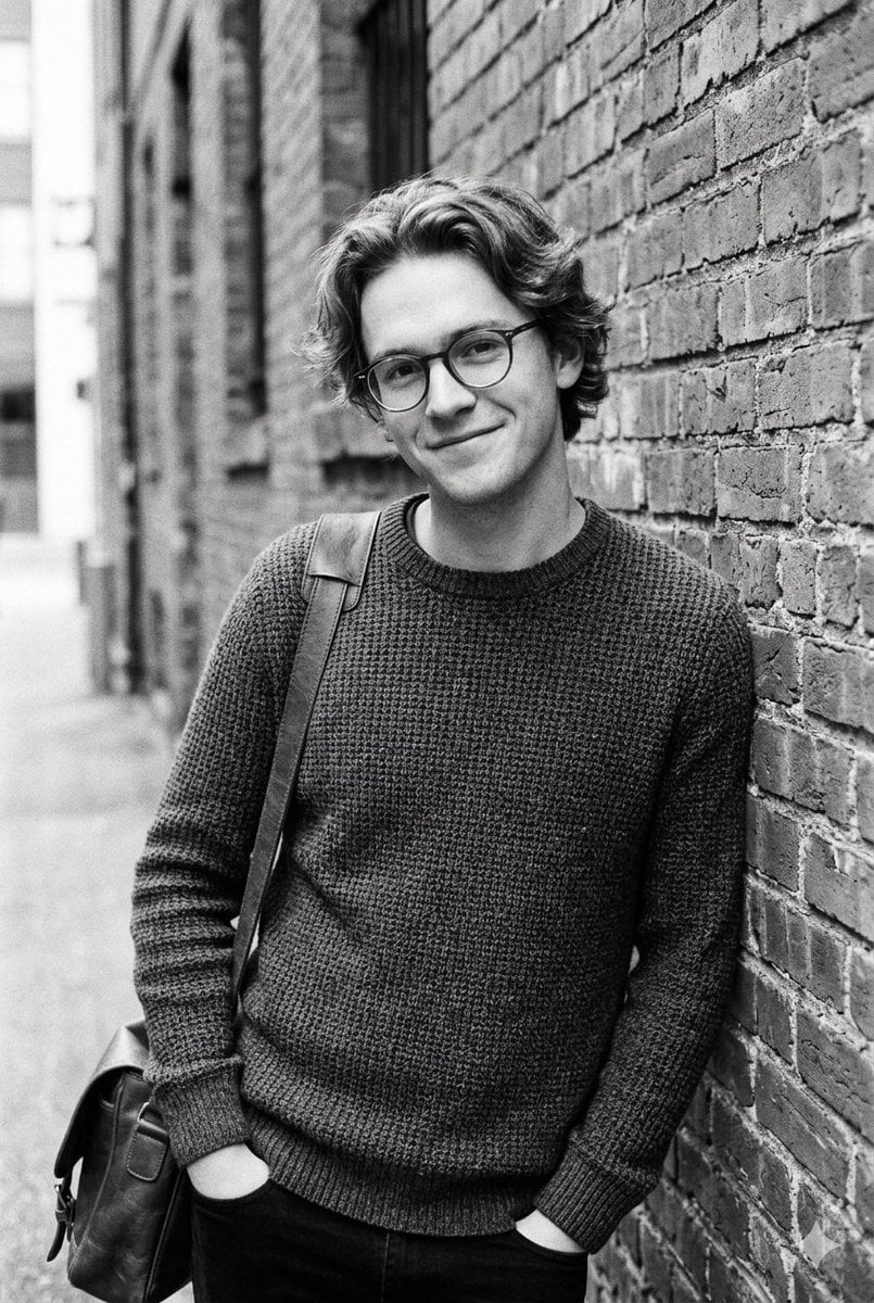 Black and White Urban Male Portrait preview