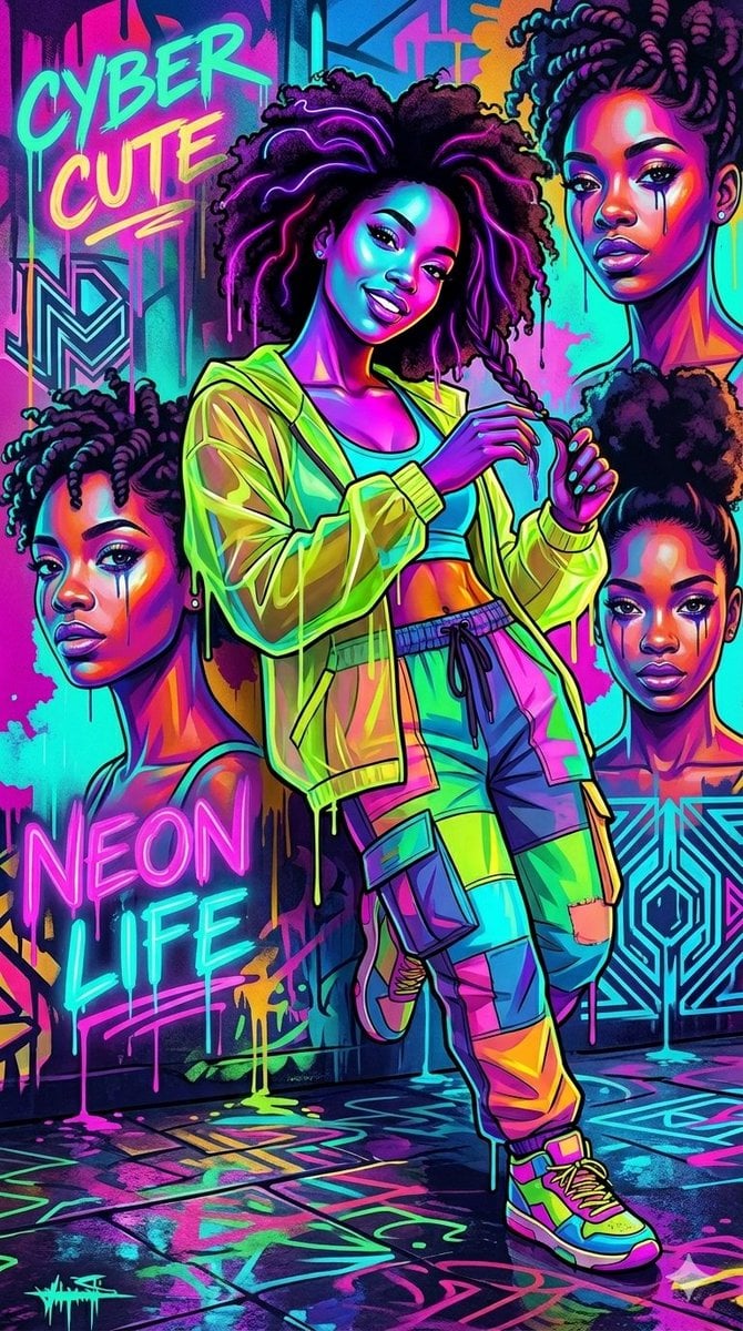 Cyberwave Pop-Art Illustration preview
