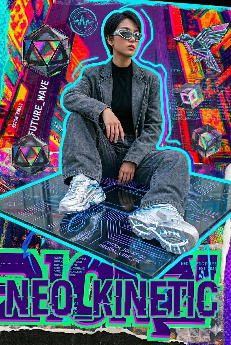 Y2K Cyberpunk Cyberpop Poster preview
