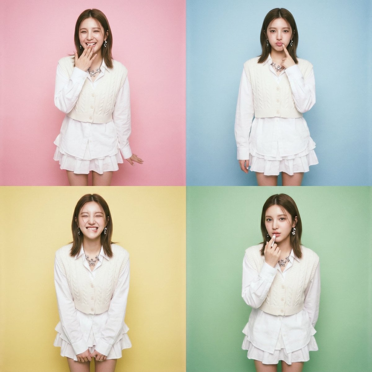 Asian Girl Photo Booth Grid preview