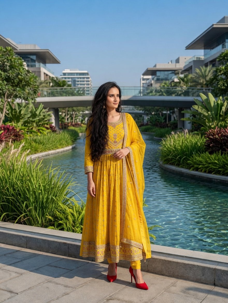 South Asian Woman in Anarkali Dress preview
