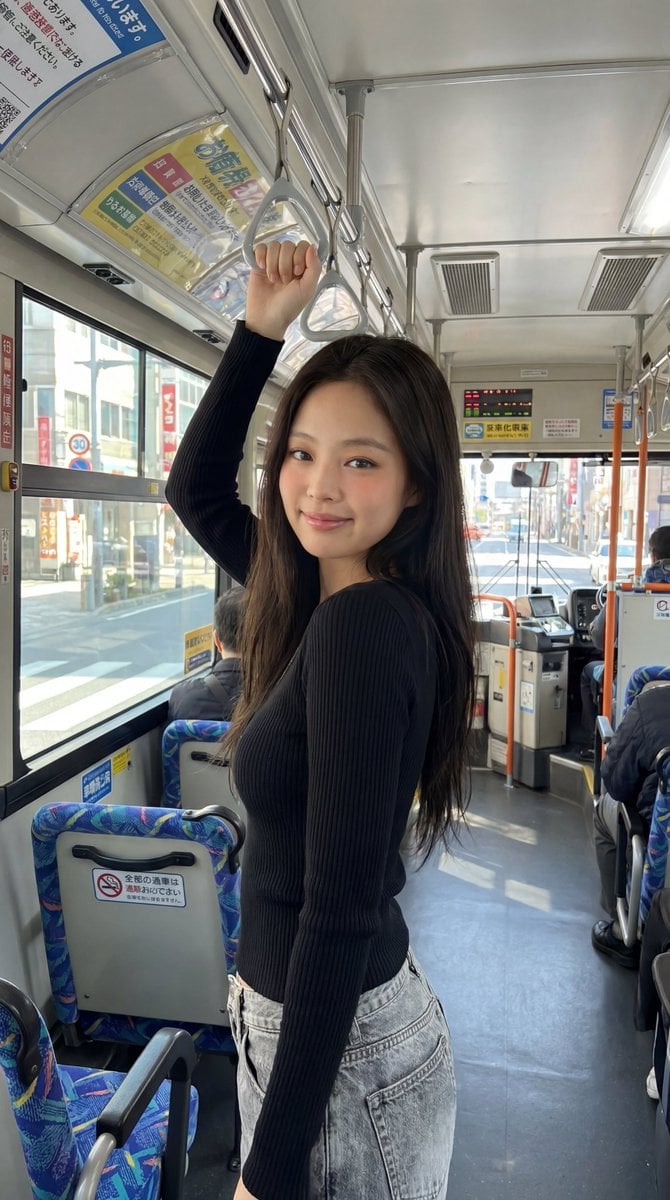 Korean Girl Japanese Bus Travel preview