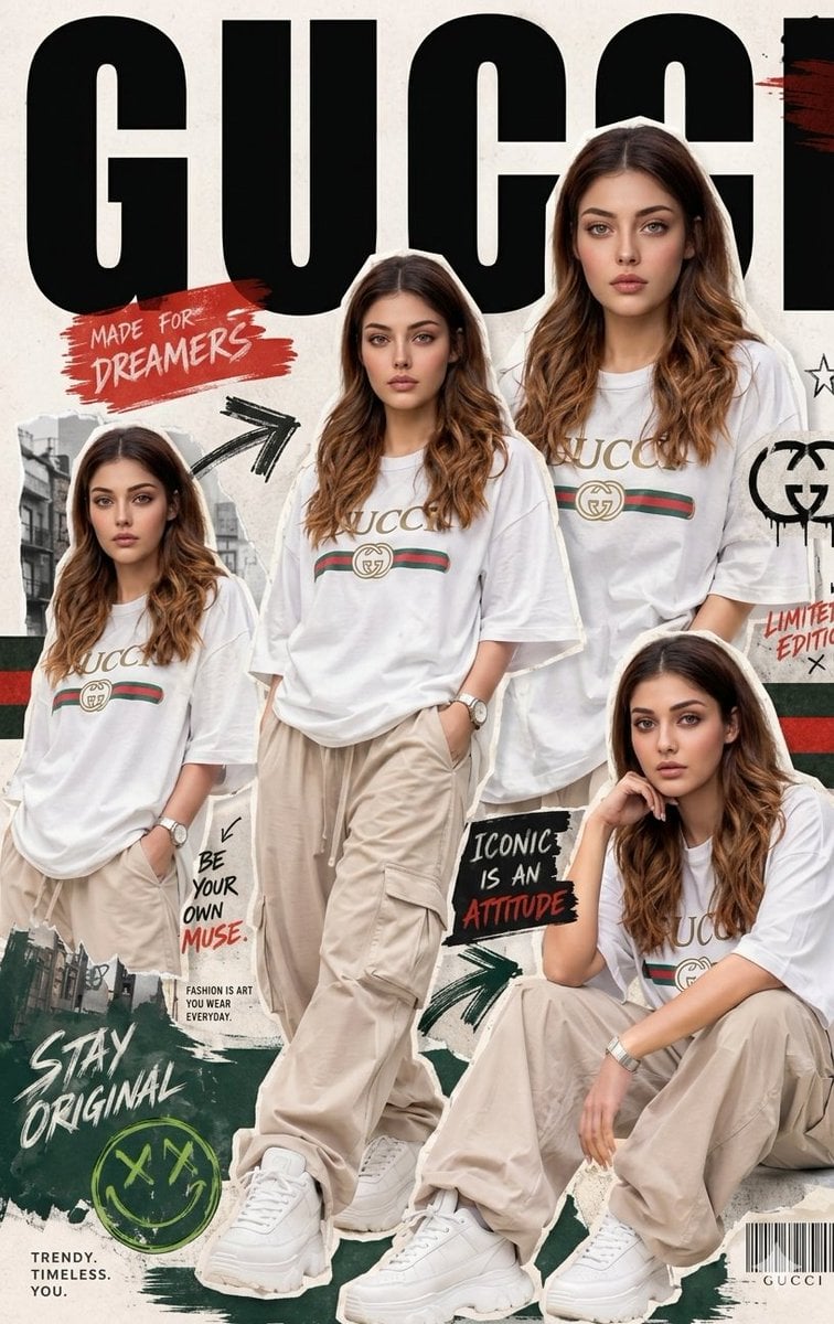 Urban Streetwear Fashion Collage Poster preview