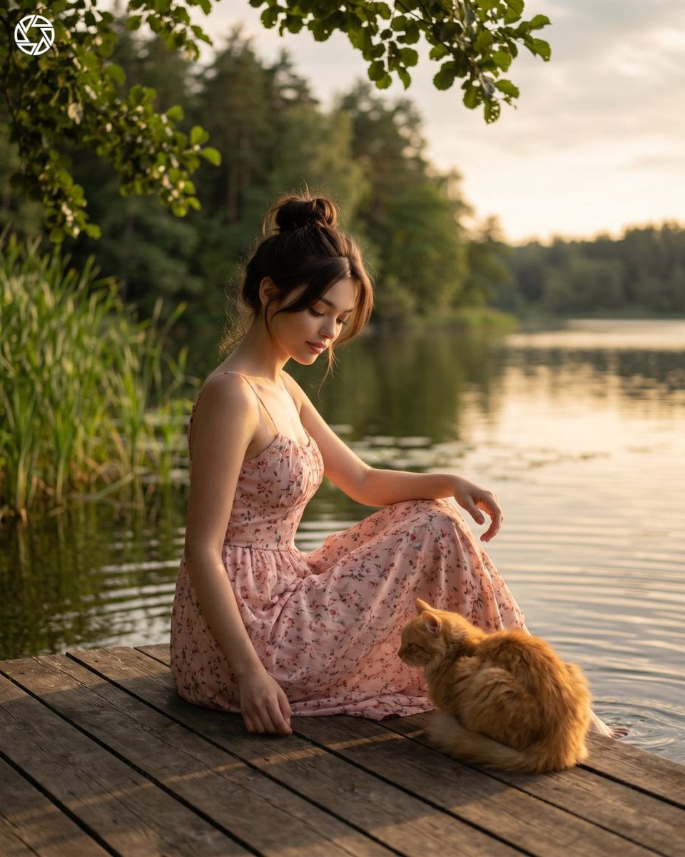Cinematic Lakeside Identity Portrait preview