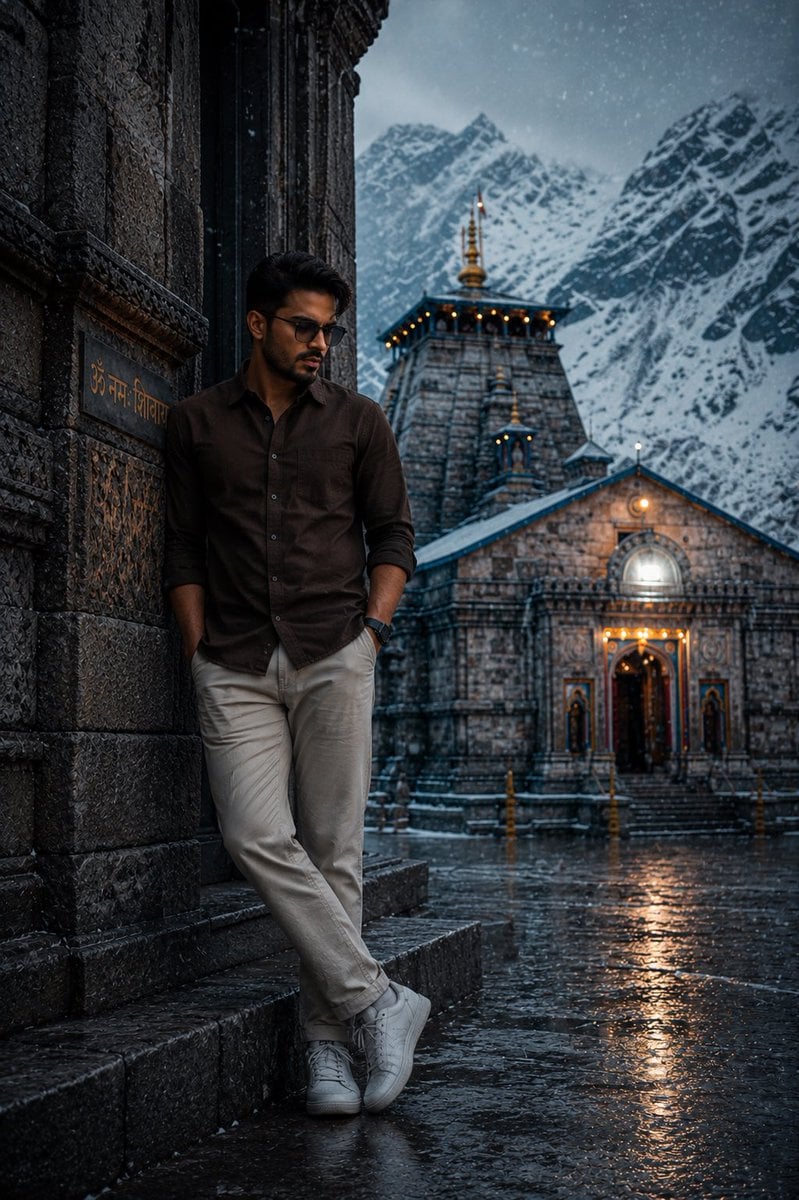 Kedarnath Temple Introspective Portrait preview