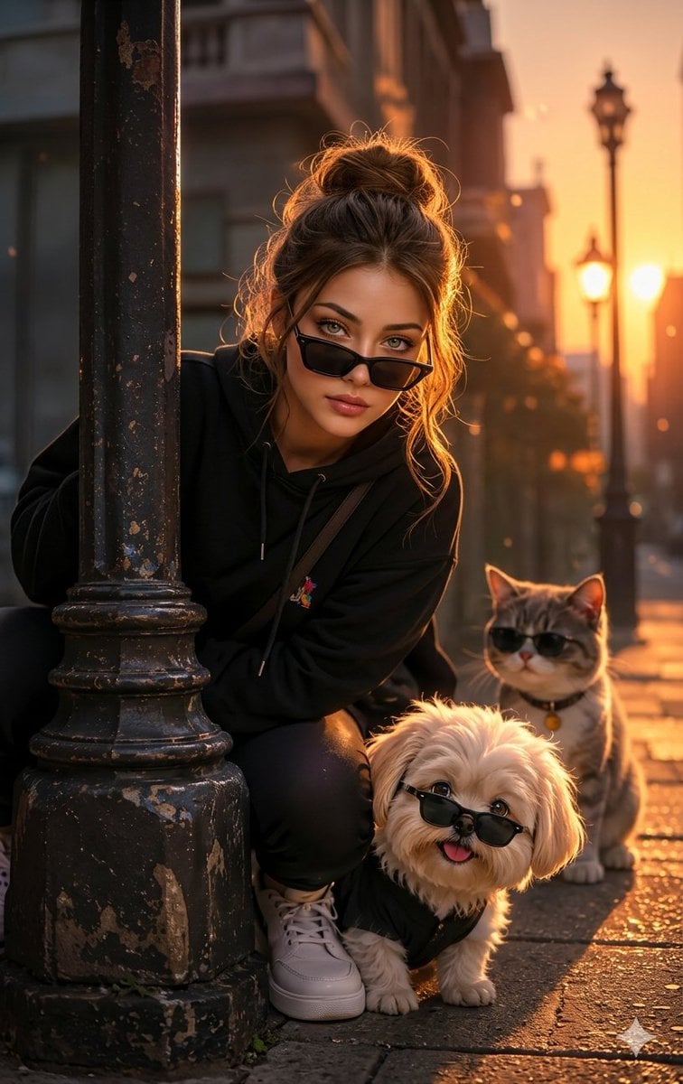 High-Fashion Street Photography with Pets preview