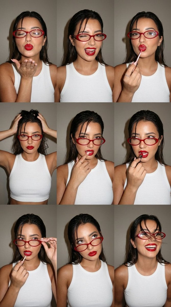 Candid Beauty Photo Grid Contact Sheet preview