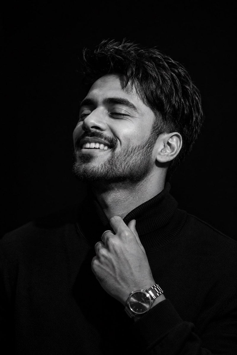 Monochrome Editorial Cinematic Portrait preview