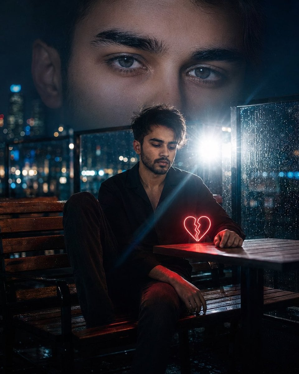 Neo-Noir Heartbreak Cinematic Portrait preview