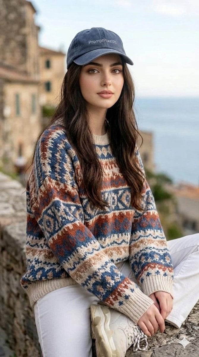 European Coastal Village Cinematic Portrait preview